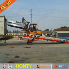 China mobile steel yard truck loading ramps / container unloading conveyor